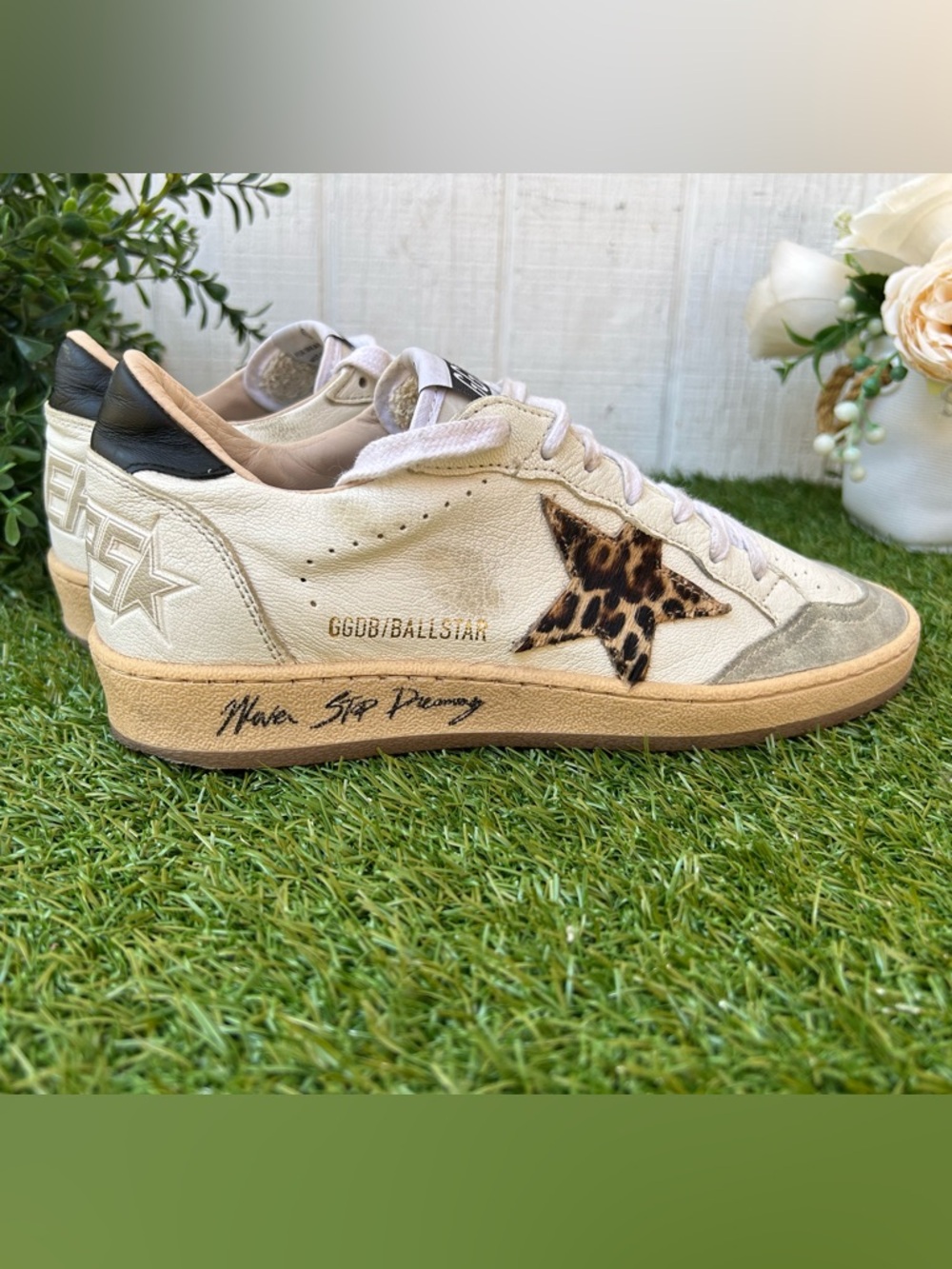 Golden Goose Ball Star with leopard print pony skin star and black heel tab 37 - Picture 10 of 17